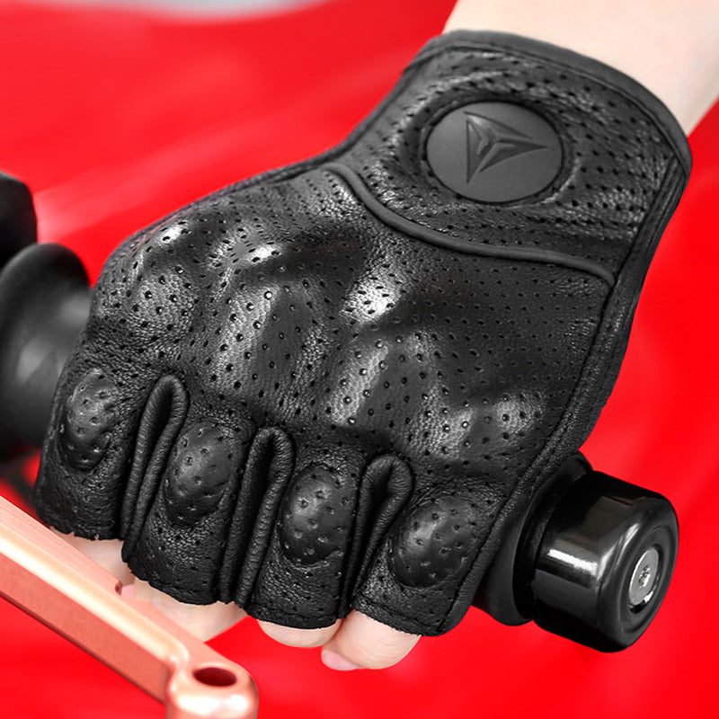 MOTOWOLF MDL0302B 1 Pair Fingerless Summer Sheepskin Leather Motorcycle Gloves MOTOWOLF MDL0302B 1 Pair Fingerless Summer Sheepskin Leather Motorcycle Gloves